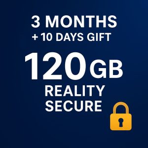 سرویس سه ماه + 10 روز هدیه حجم 120 گیگابایت