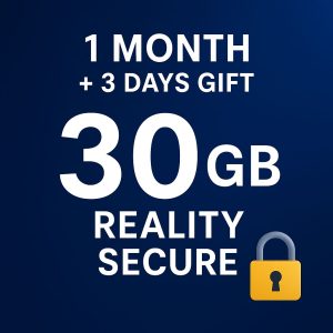 سرویس یک ماه + 3 روز هدیه حجم 30 گیگابایت